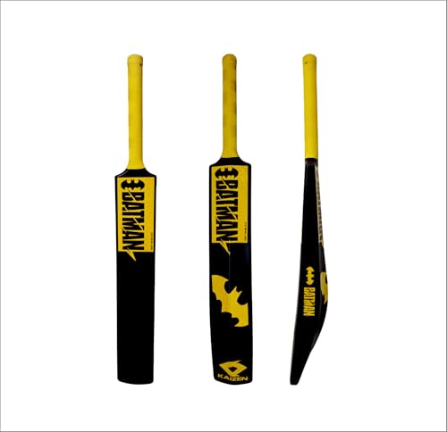 Kaizen Batman Cricket Bat, Black and Gold Design, Full Size, Beginner Level