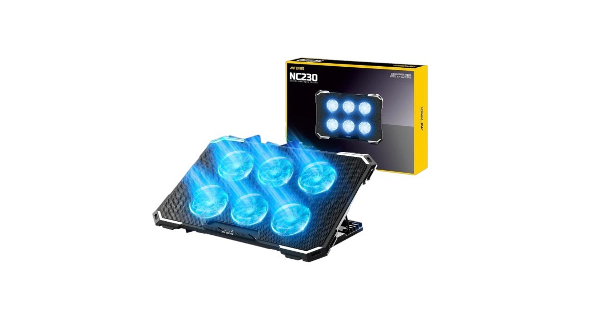 Ant Esports NC230 6 Fan Ergonomic Cooling Pad