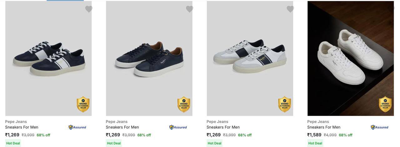 Pepe Jeans Men’s Casual Shoes Upto 68% Off from Rs.1269