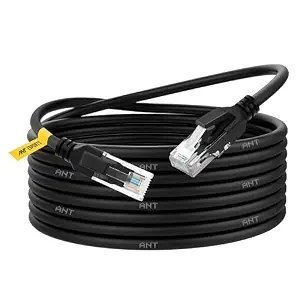 Ant Esports AEC6105 Cat6 Ethernet Cable 550MHZ HighSpeed UTP LAN Cable Network Cable Internet Cable RJ45 Cable LAN Wire Patch Computer Cord Category Gigabit 6 Wires for Modem,Computer,Router_5M Black