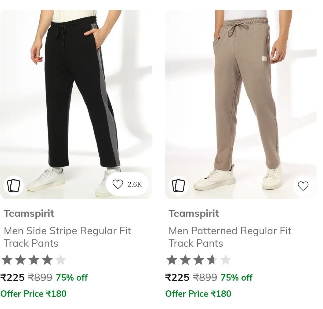 Ajio | Upto 79% Off On Track Pants Starts at Rs.225
