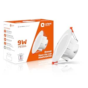 Orient Electric 9W LED Ceiling Light | 765 Lumens | Energy Saving | Up to 4 kV Surge Protection |…