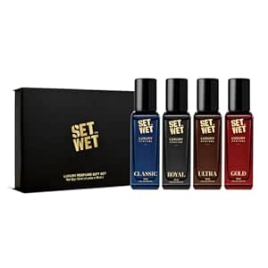 Set Wet Luxury Perfume Gift Set | Perfume for Man | 4x18ml | Gifts for Men | Woody, Amber, Musk…
