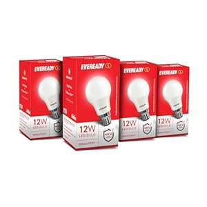 EVEREADY 12W LED Bulb, Cool White Day Light (6500K), E27 Base