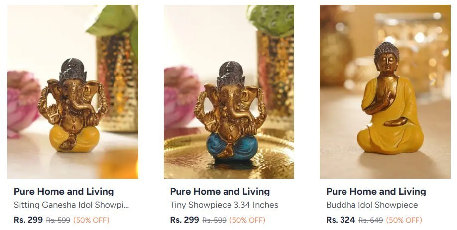 Myntra : Buy Showpieces starting at 223/