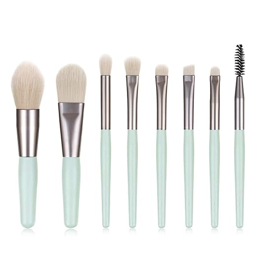 Makeup Brushes, Makeup Brush Set Mini, 8 PCS Travel Make Up Brush Kit, Cosmetic Brushes for Face Foundation Blush Eye Shadow