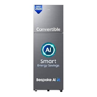 Samsung 256 L, 3 Star, Bespoke AI, Convertible, Digital Inverter Frost Free Double Door Refrigerator ,190
