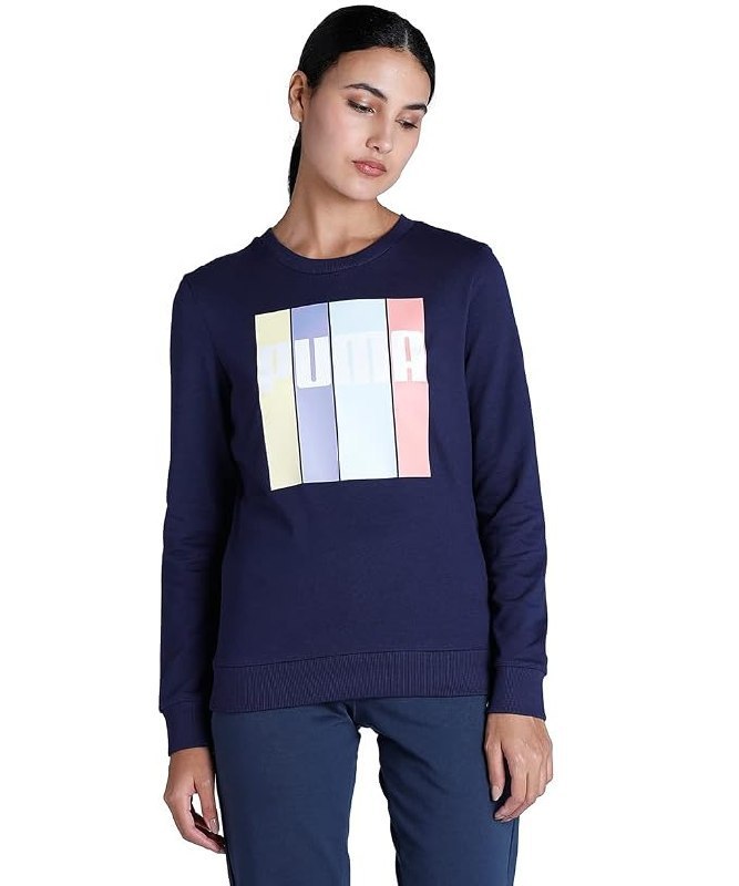 Puma Cotton Women Crew Neck Sweatshirt