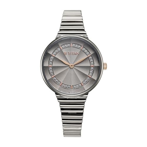 Titan Aura Stainless Steel Watch for Women at ₹6632.