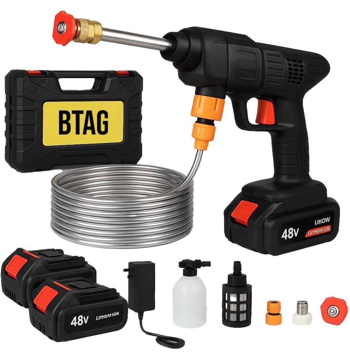 BTAG 48V Cordless High Pressure Car Washer Gun
