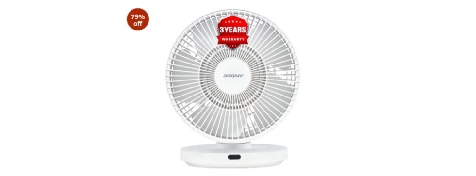 Acerpure Cozy F3 Table Fan with Air Circulator |3years warranty| Energy efficient BLDC motor|