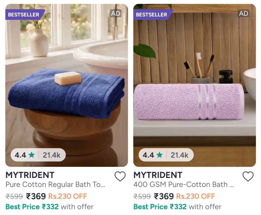 Myntra | Min 70% off on Newly launched Double Bedsheets