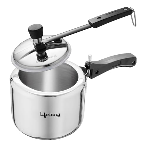 Lifelong 3L Stainless Steel Pressure Cooker | Inner Lid Design with Silicone Gasket | Induction & Gas Compatible | 1.2mm Thick | Leak-Proof, Durable, Rust-Resistant Body | ISI-Certified