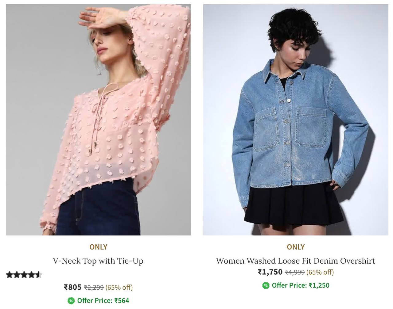 Upto 80% Off On Vero Moda & ONLY Women Clothing