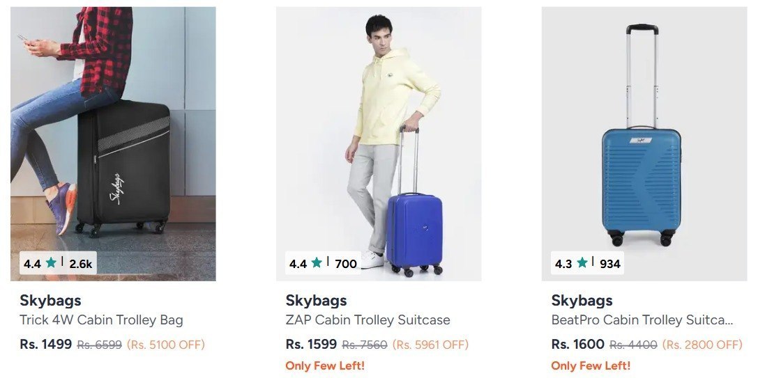 Myntra | Aristocrat Hard Trolley at 1300