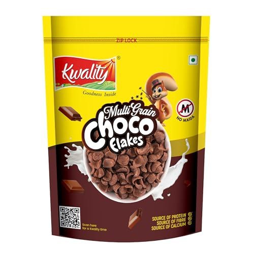 Kwality Choco Flakes 375g | Made with Whole Wheat | Zero% Ma...