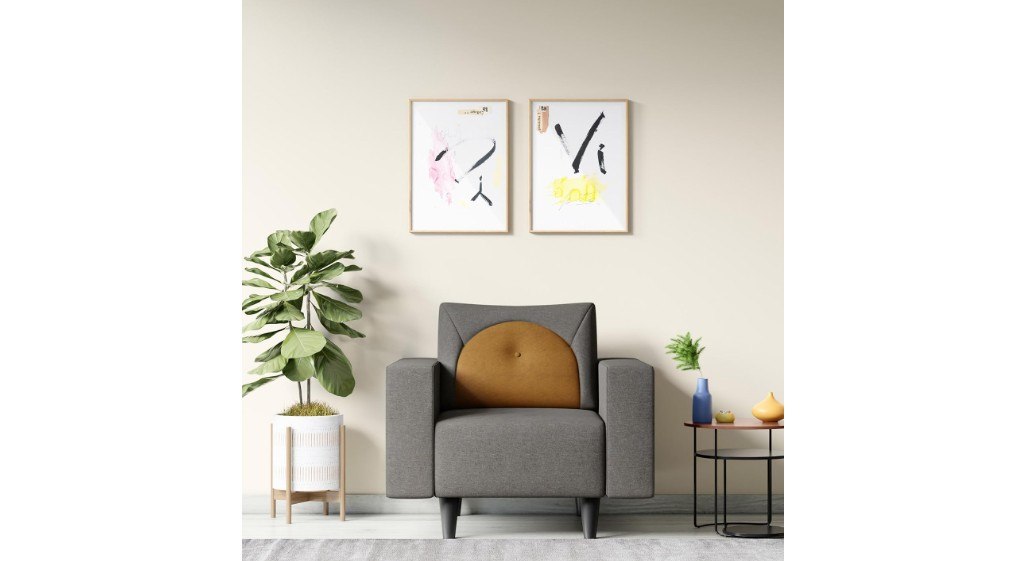 Interio by Godrej Windle 1-Seater Fabric Sofa