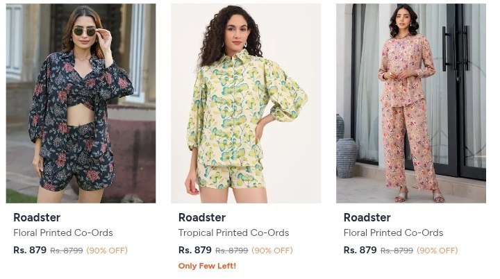 Roadster Women Co-Ords Upto 90% off