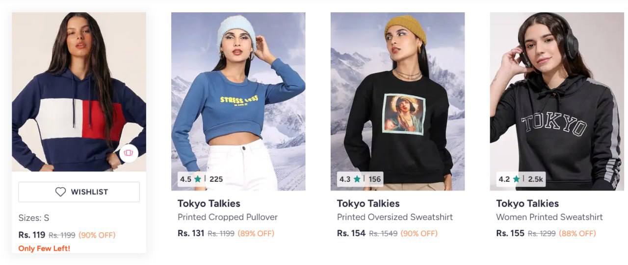Tokyo Talkies Sweatshirt Upto 90% Off