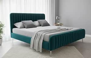 APRODZ King Size Bed - with Upholstered Headboard ₹17,908.