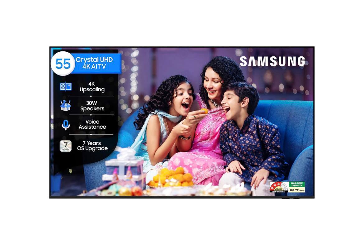 Samsung 55 inches Crystal UHD 4K Samsung Vision AI Smart TV