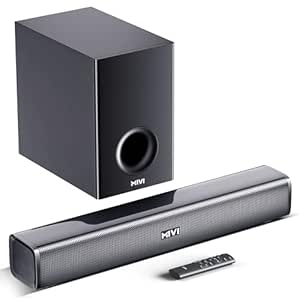 Mivi Fort H120 Soundbar - 120W Home Theatre Sound Bar, 2.1 Channel, 2 in-Built Speakers and 1…