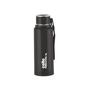 Cello Puro Steel-X Benz PU Insulated Water Bottle 410ml, Black | BPA Free, Leakproof, ISI Certified…