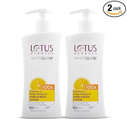 Lotus Herbals WhiteGlow Vitamin C Deep Moisture Hand & Bodylotion | BUY 1 GET 1 FREE (800ml) 400ml + 400ml | Non Greasy | Cools and Refreshes Skin | SPF 20 | For All Skin Types