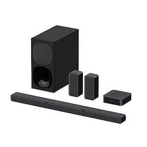 Sony HT-S40R Real 5.1ch Dolby Audio Soundbar for TV with Subwoofer & Wireless Rear Speakers, 5.1ch Home Theatre System (600W, Bluetooth & USB