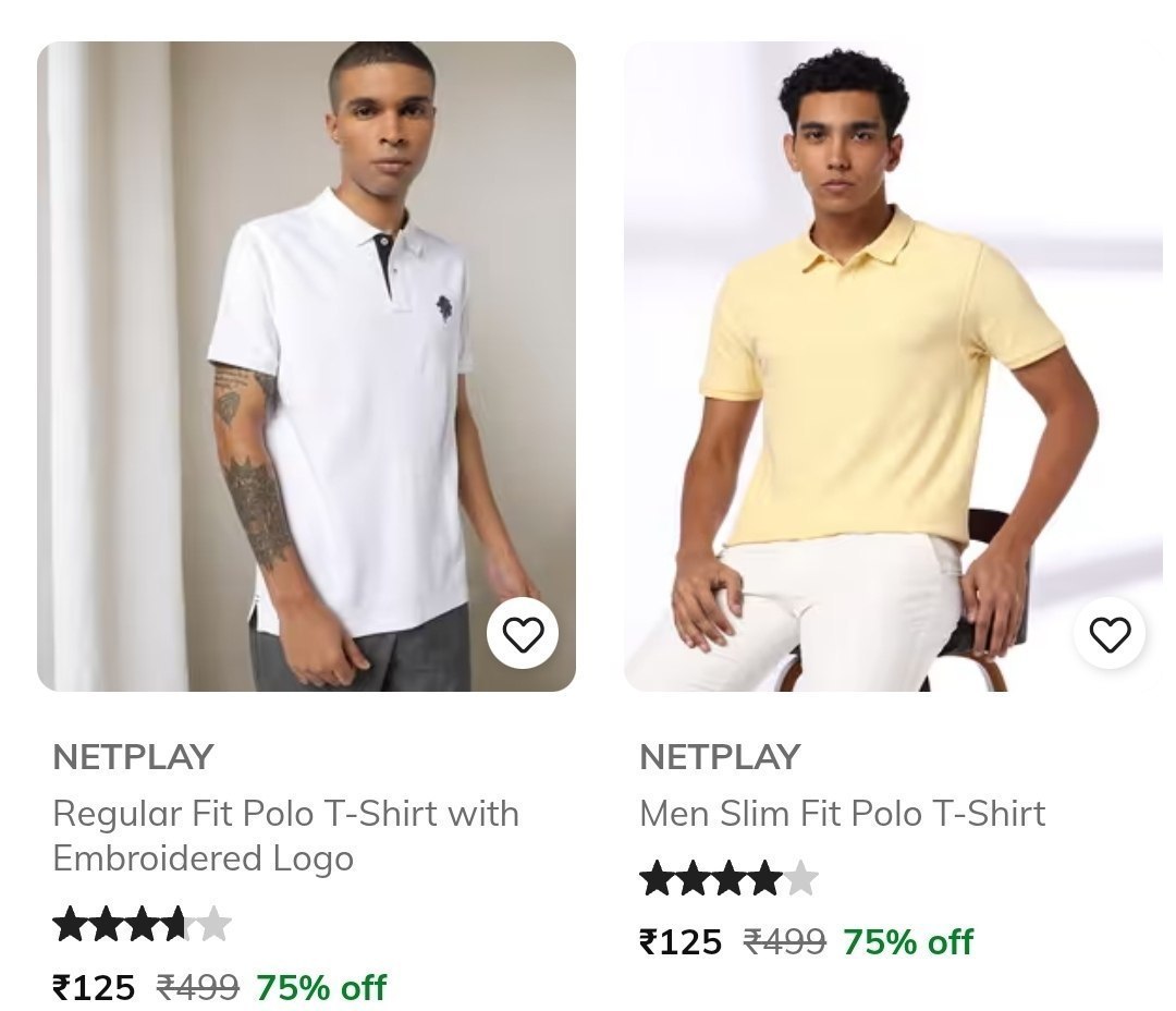 AJIO : Upto 75% Off On NETPLAY Clothing.