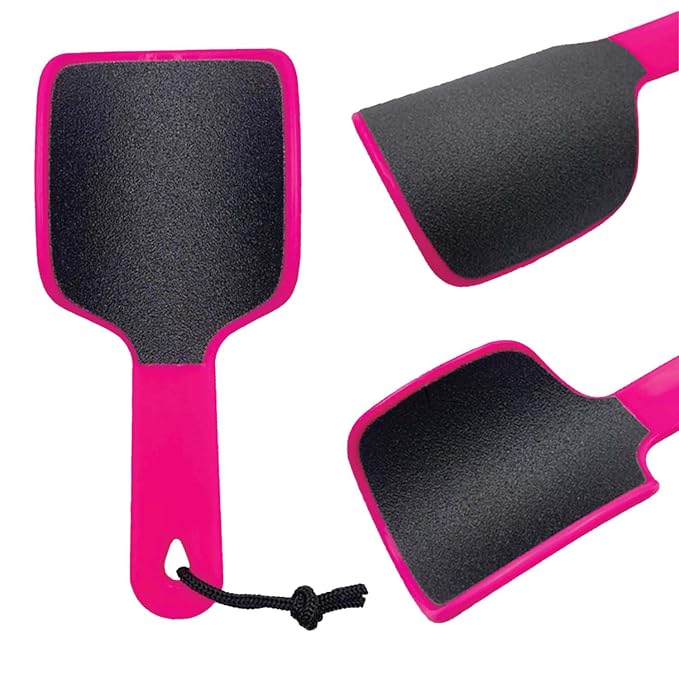 TEMPERIA (1pc) Foot Scrubber for Dead Skin - Double Sided Pedicure Kit for Women - Feet File Scrub Tools, Heel Scraper Filer & Leg Cleaner Brush - Easy to Use (Multicolour) (HF747)