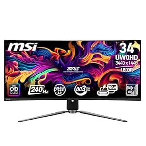 MSI MPG 341CQPX QD-OLED 34 Inch 2K UWQHD Curved Gaming Monitor - 3440 x 1440(21:...