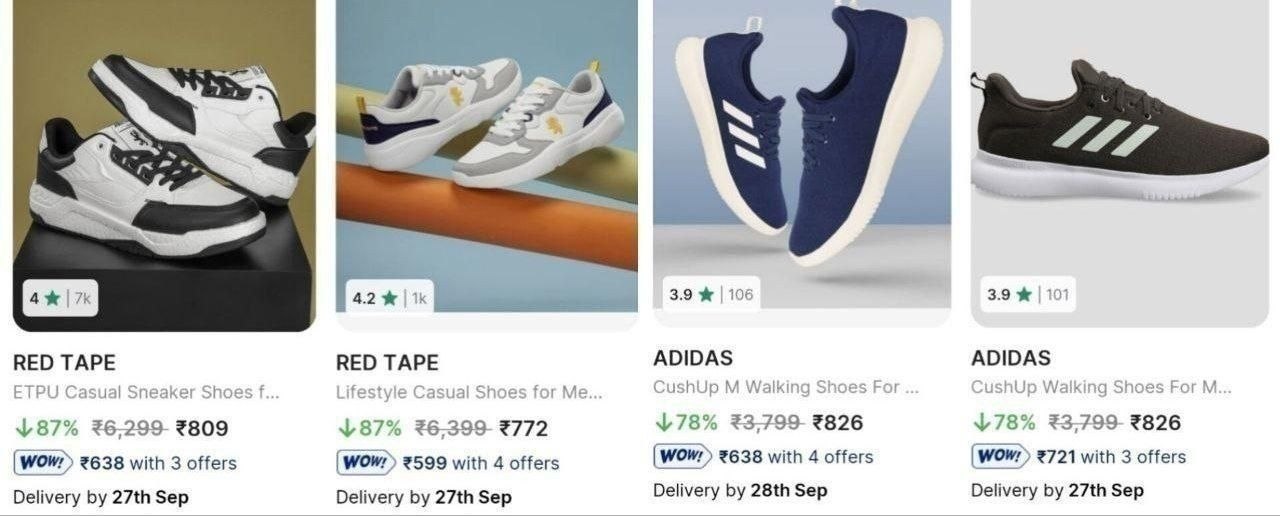 Flipkart Loot : Upto 85% Off On Branded Shoe (Limited Stock).
