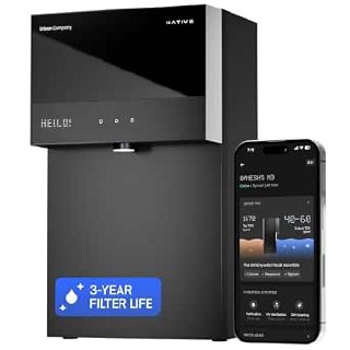 Native M3 Pro Water Purifier by Urban Company | Longest Filter Life, No Service for 3 Years, Unconditional Warranty | SS Tank | 10-Stage RO+UV+CU+Alk+100% Mineralization | Advanced Real-time Tracking
