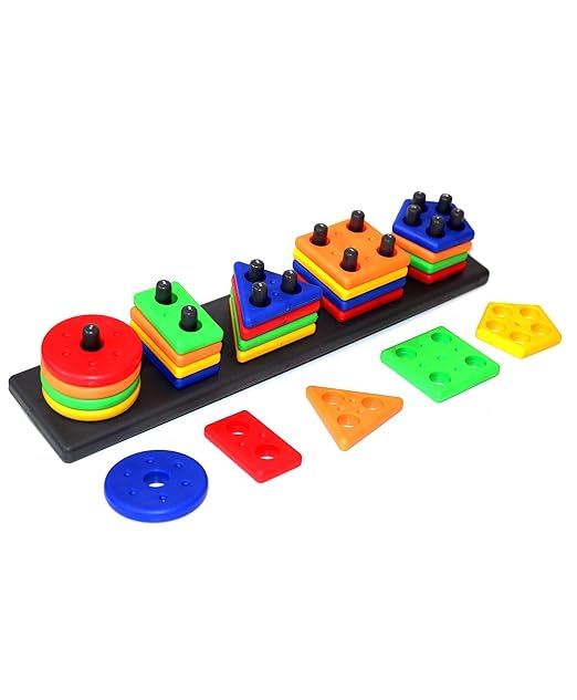 Humming Bird Geometrics Educational & Learning Shape Sorter Toys for Kids Smart Creative Activity Fun & Learning Toy Blocks Multicolor Stacking Block Game for Kids