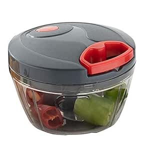 SORATH 3 Blade Maual Chopper Mini Handy and Compact Chopper for Effortlessly Chopping Vegetables…