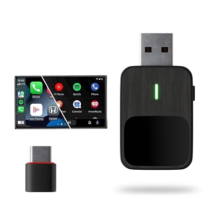 Lifelong 2-in-1 Wireless CarPlay & Android Auto Adapter | Dual Phone Connection, Plug & Play USB Type-A to C, iOS & Android Compatibility, Support OEM Controls |Stick Cast - Bluetooth 5.4 & WiFi 6