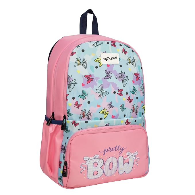 F Gear Playcraft School Backpack for Kids 19L Soft Touch Lightweight & Durable | 2 Spacious Compartments, Front Pocket & Bottle Holder for Everyday Use