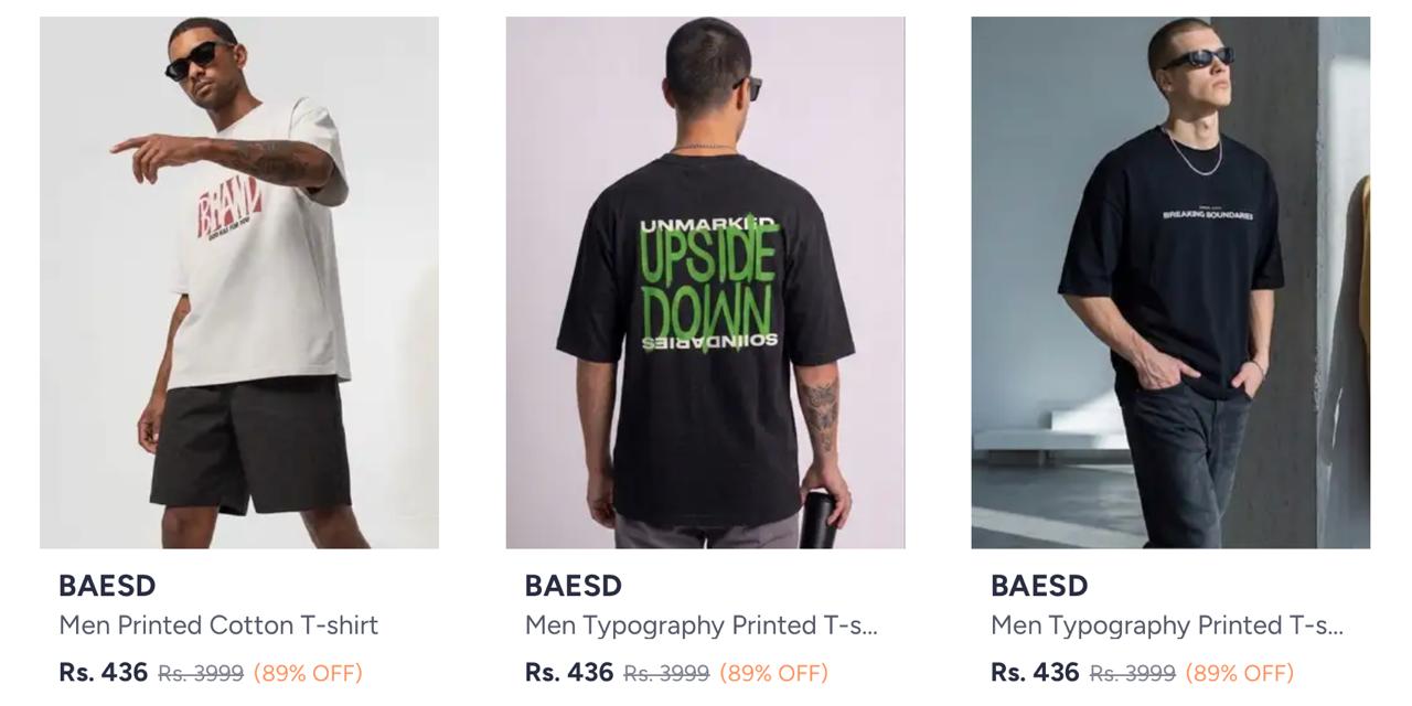 Myntra | Upto 90% on Baesd Clothing