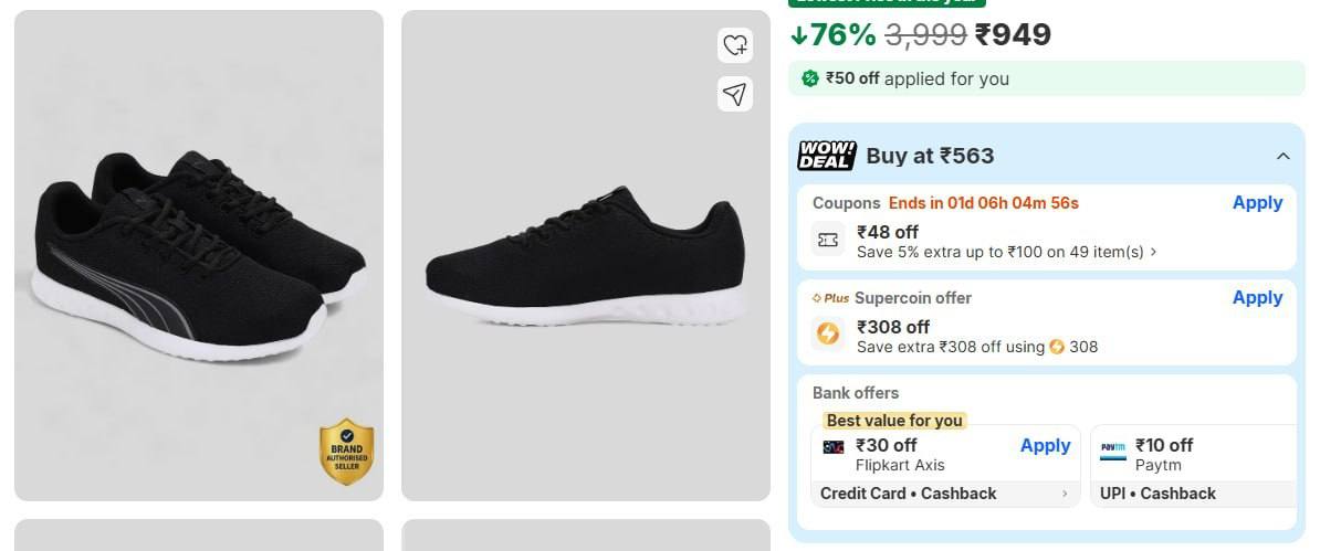 Puma Shoes FROM ₹683/