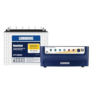 Luminous Inverter, Battery & Trolley Combo for Home,Office & Shops|Hercules 1500...