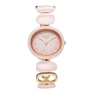 Titan Raga Ceramics Quartz Pink Dial Analog Women's Watch | Elegant Metal & Ceramic Strap | Stylish…