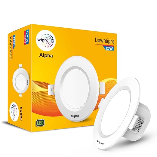 Wipro Garnet 10W Round Downlight Junction Box | Pink| Glare-Free Design | Recessed Downlighter for False Ceiling | Surge Protection upto 4Kv | Cutout ∼ 3 inch | Pack of 1