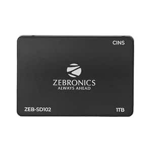 Zebronics SD102 2.5" 1TB SSD, SATA III, 550MB/s Data Speed, Ultra Low Power, Silent Operation…