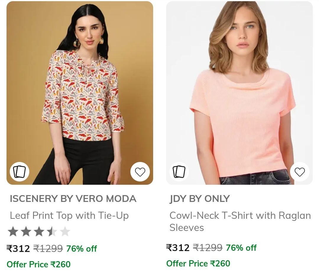 Ajio | Upto 80% Off On Vero Moda & ONLY Women Clothing.