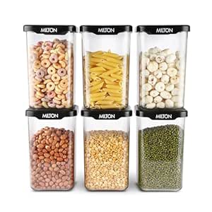 MILTON Kitchen Storage Containers, Set Of 6 .