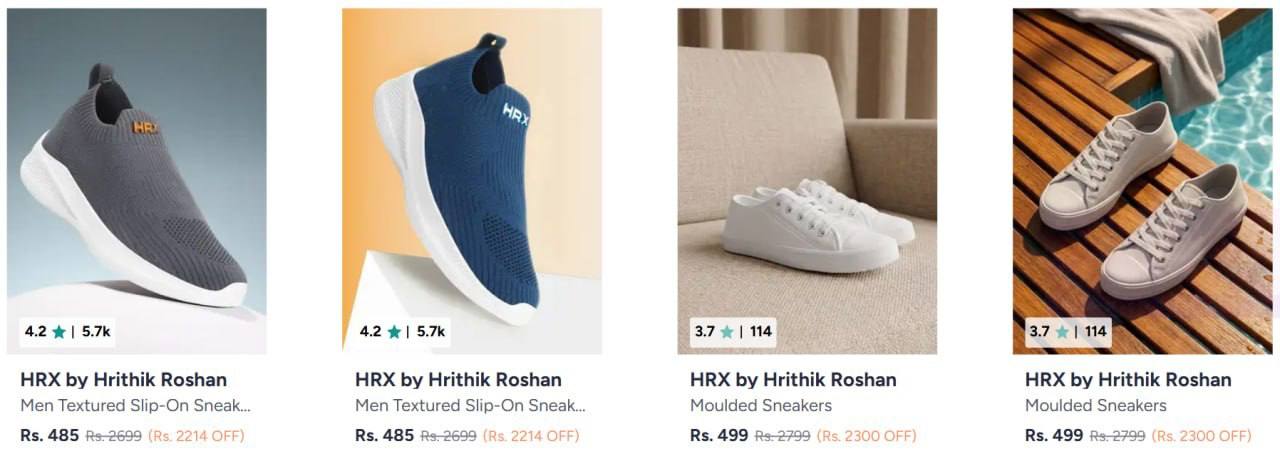 HRX Shoes Start at ₹485.
