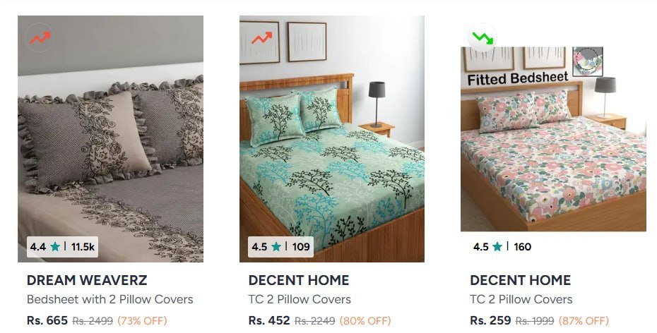 Myntra | Min 60% off on Designer Bedsheets