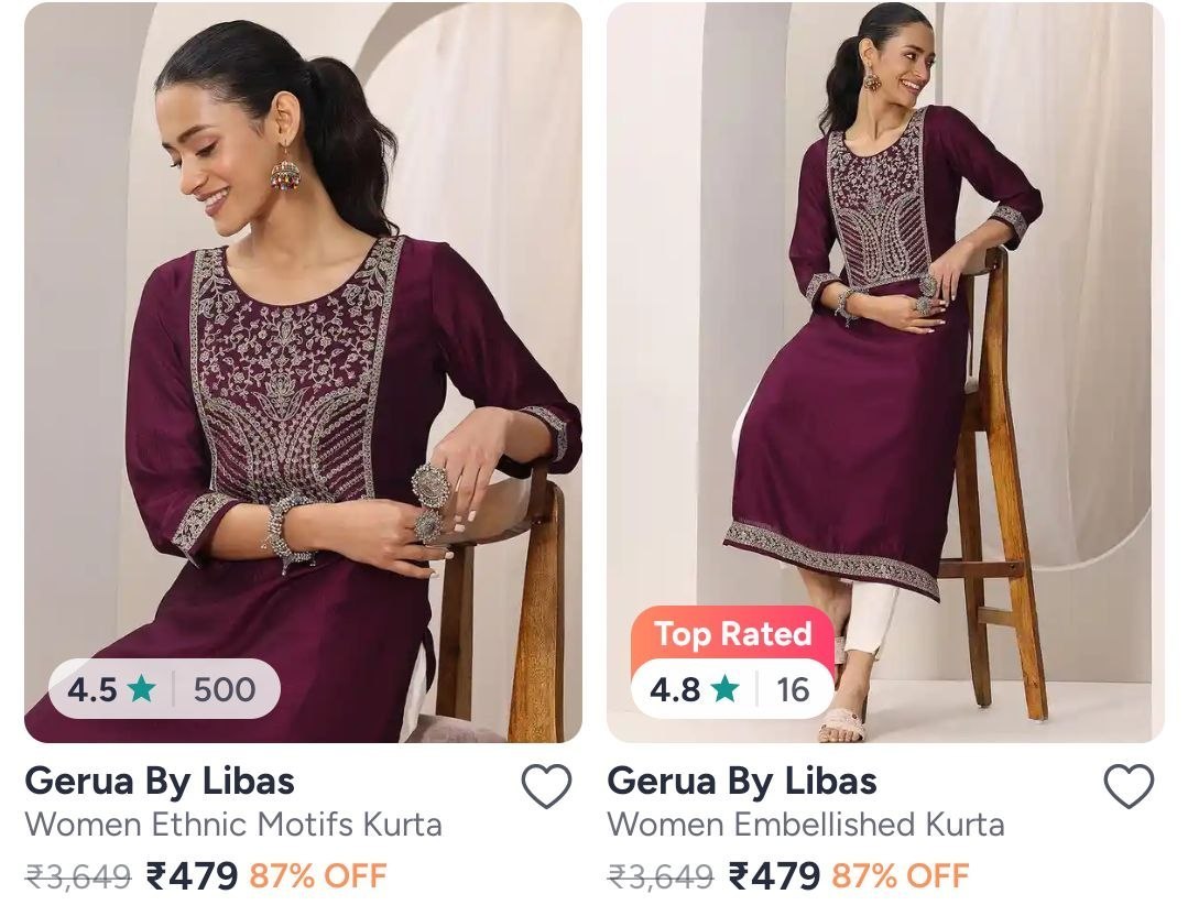 Myntra | Upto 88% Off On Libas Women Clothing.