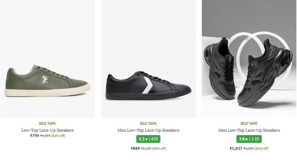 Ajio | Red Tape Shoes at Upto 83% Discount